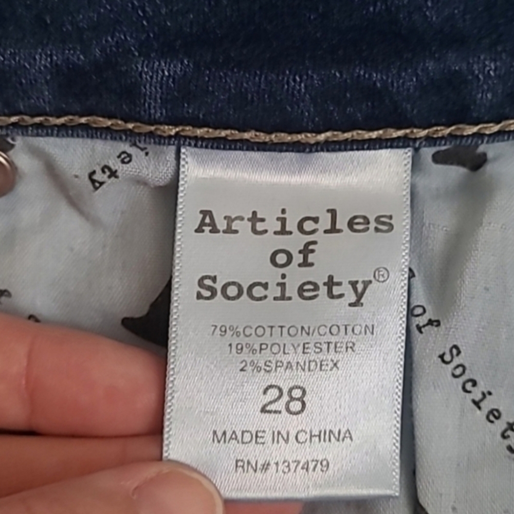 Articles of Society Skinny Denim Jeans 28 in Mya Light Blue Wash - Picture 9 of 10